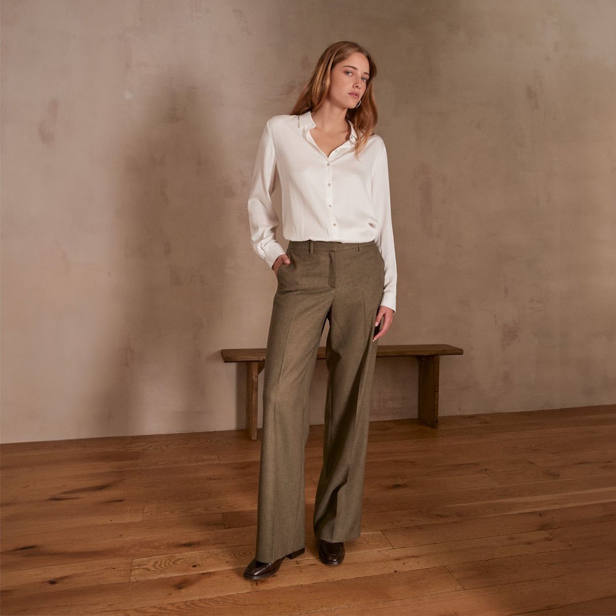 MAISON 123 - Pantalón Ancho Mujer Mujer Maison 123