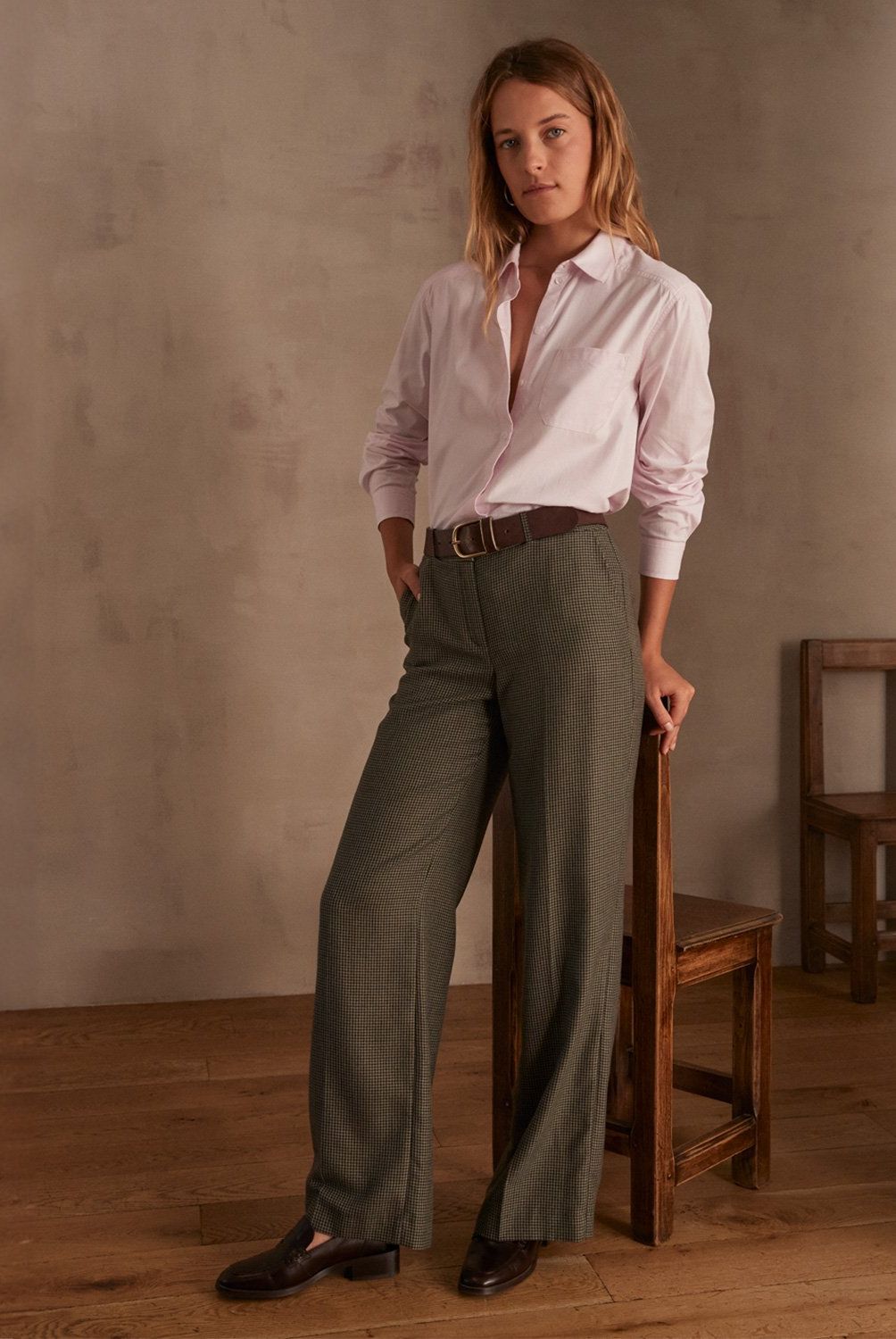 MAISON 123 - Pantalón Wide Leg Mujer Maison 123