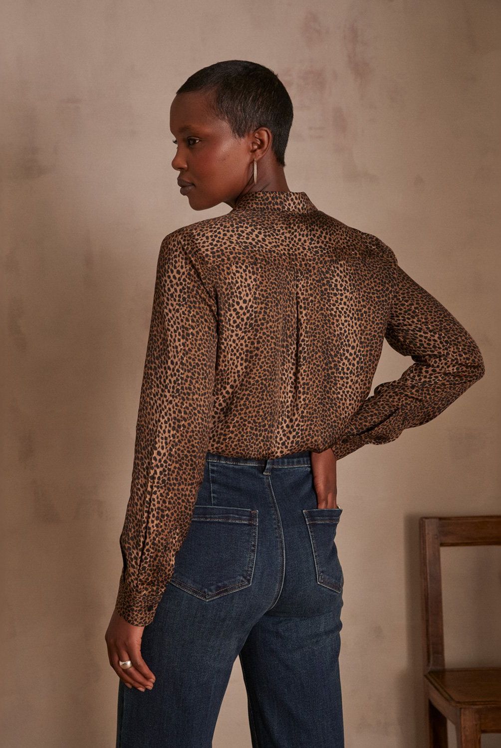 MAISON 123 - Blusa Animal Print Viscosa Mujer Maison 123
