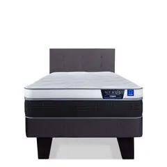 FLEX - Cama Europea Nexus 1.5 Plaza + Respaldo Royal Grafito