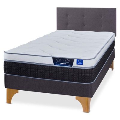 Imagen 2 del producto Cama Europea Nexus 1.5 Plaza + Respaldo Royal Grafito