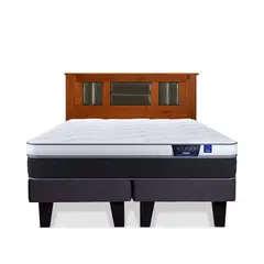 FLEX - Cama Europea Nexus 2 Plazas Bd + Respaldo Lorraine