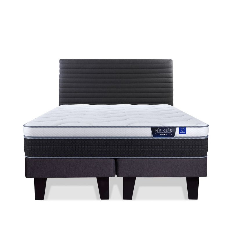 FLEX - Cama Europea Nexus 2 Plazas Bd + Respaldo Modern Flex