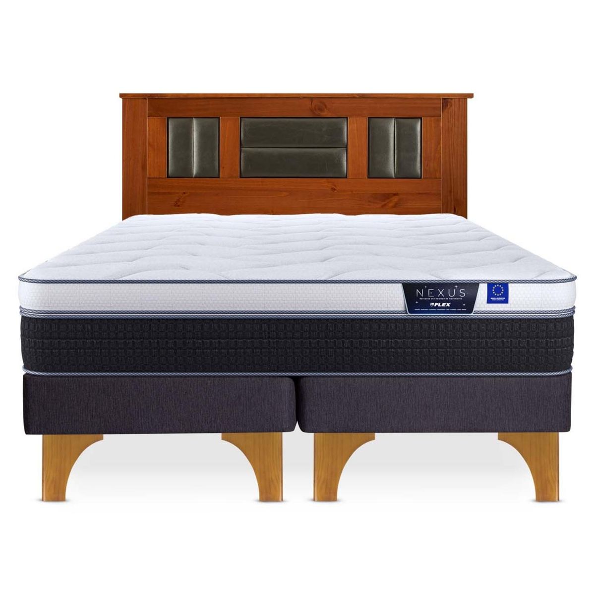 FLEX - Cama Europea Nexus King + Respaldo Lorraine Flex