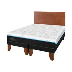 CIC - Cama Europea Green 2 Plazas + Respaldo