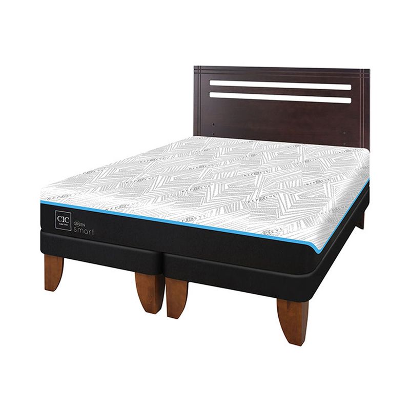 CIC - Cama Europea Green 2 Plazas + Respaldo Cic