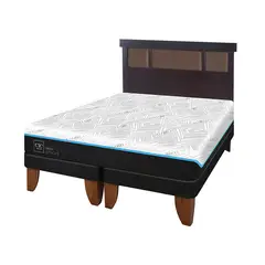 CIC - Cama Europea Green 2 Plazas + Respaldo