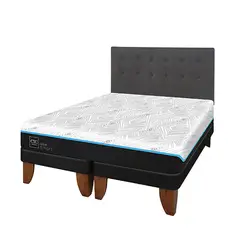 CIC - Cama Europea Green 2 Plazas + Respaldo
