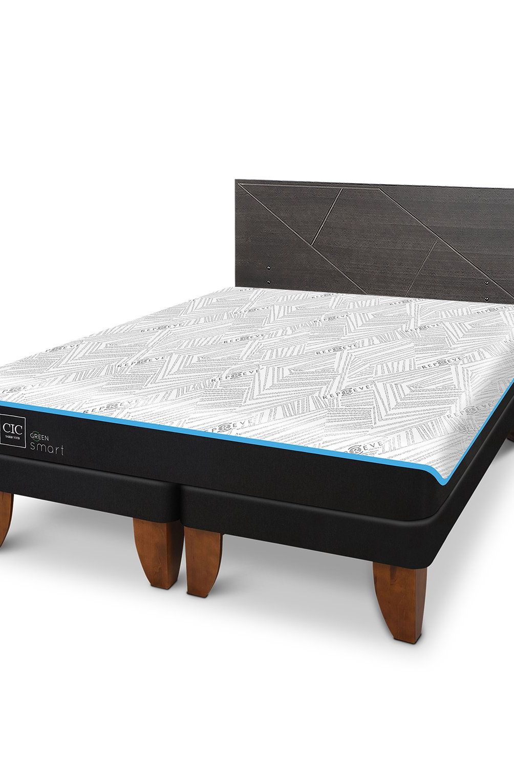 CIC - Cama Europea Green King + Respaldo Cic