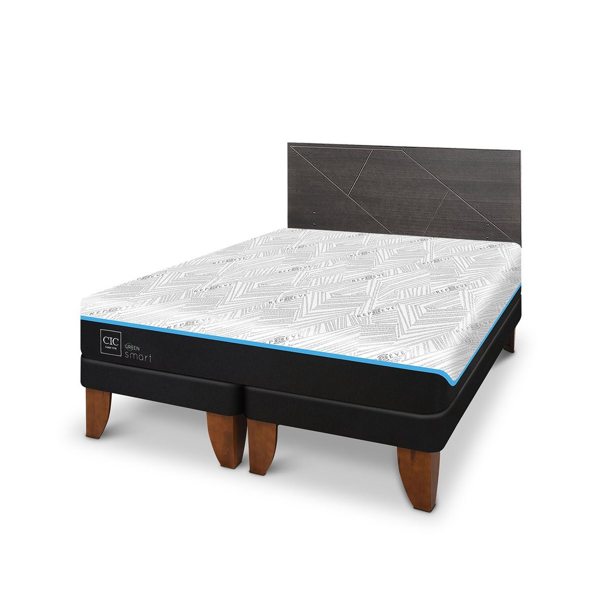 CIC - Cama Europea Green King + Respaldo Cic