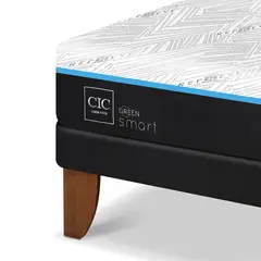 CIC - Cama Europea Green 2 Plazas + Respaldo