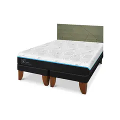CIC - Cama Europea Green 2 Plazas + Respaldo