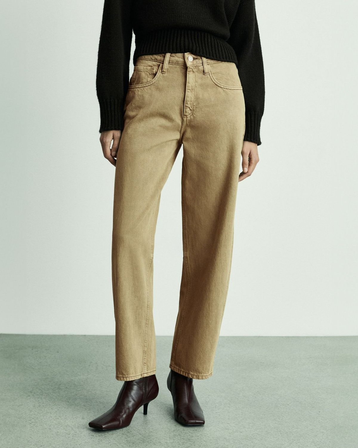 Foil Mango Vaqueros Rectos Mujer Jeans Balloon Mango Jeans Tiro