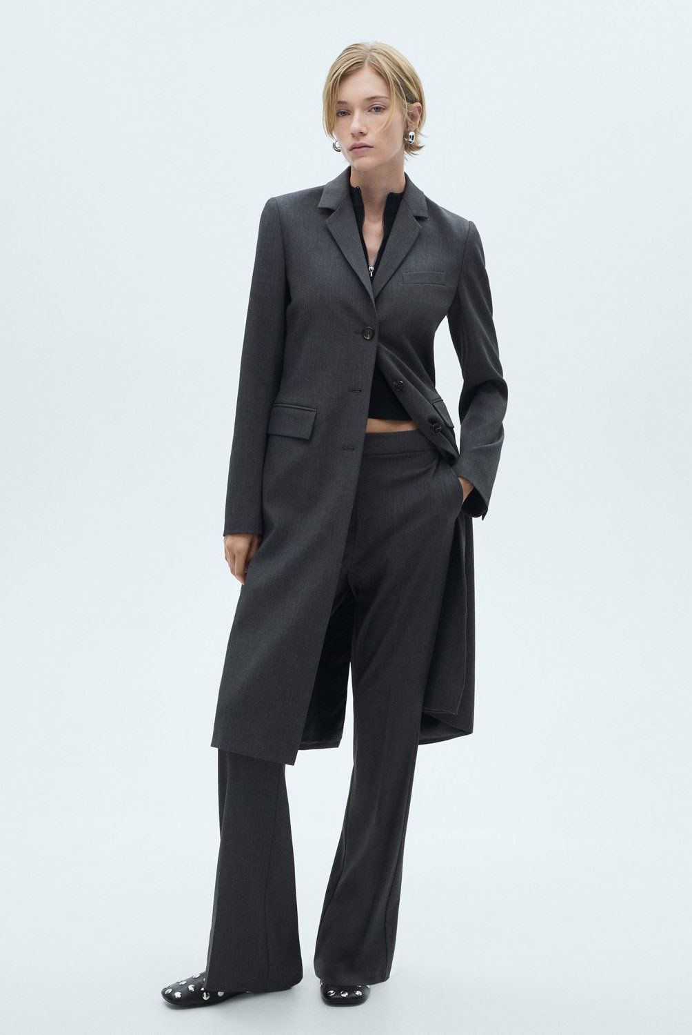 MANGO - Abrigo Largo Recto Mujer Mango