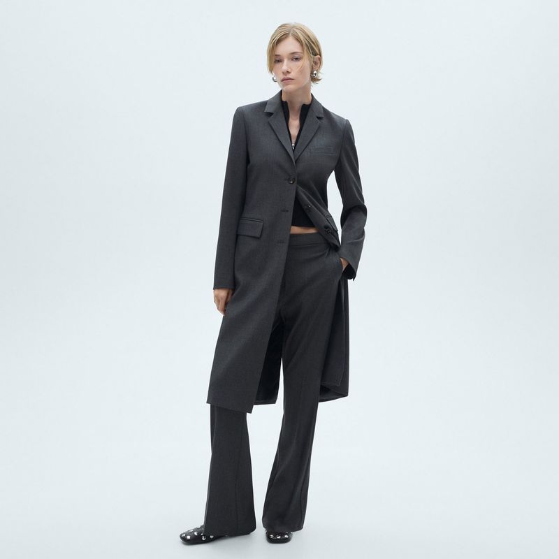 MANGO - Abrigo Largo Recto Mujer Mango