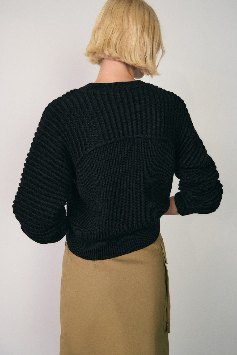 MANGO - Sweater Punto Manga Abullonada Mujer Mango