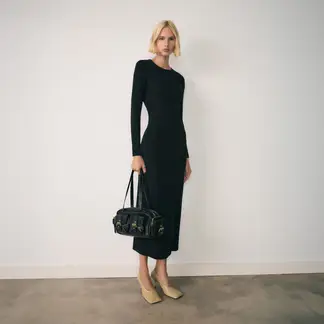 MANGO - Vestido Midi Algodón Mujer
