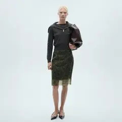 MANGO - Sweater Cuello Alto Cremallera Mujer