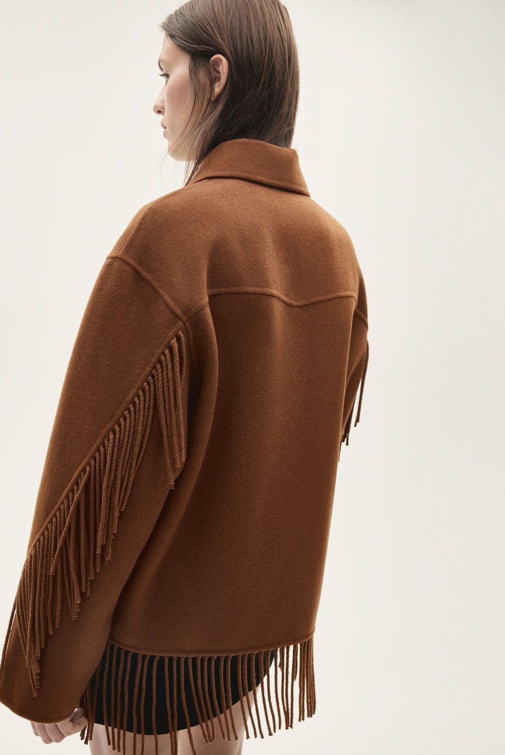 MANGO - Chaqueta Lana Flecos Mujer Mango
