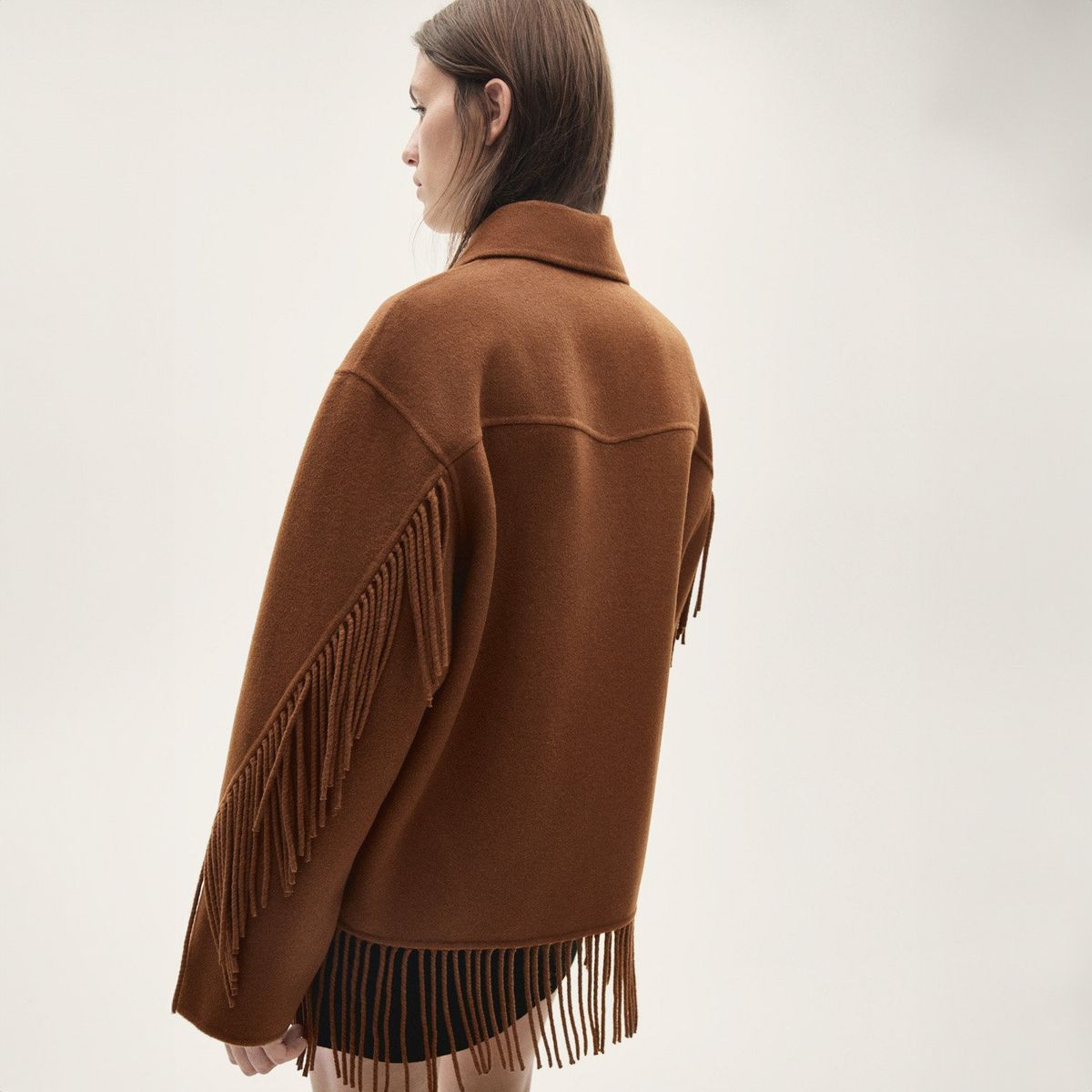 MANGO - Chaqueta Lana Flecos Mujer Mango