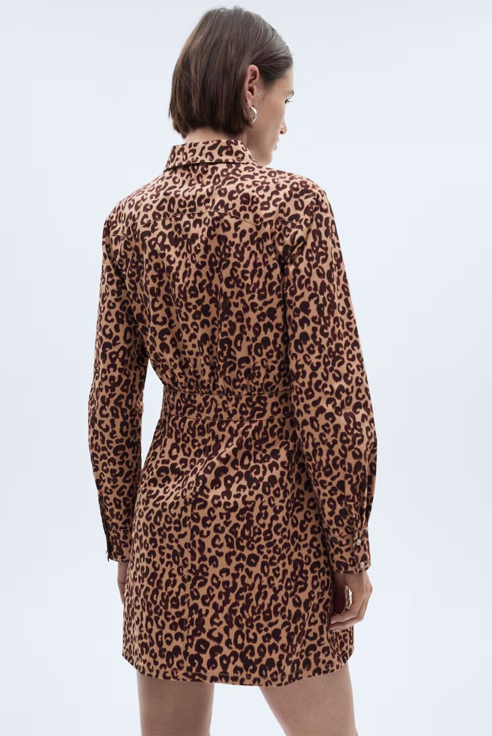MANGO - Vestido Camisero Leopardo Mujer Mango