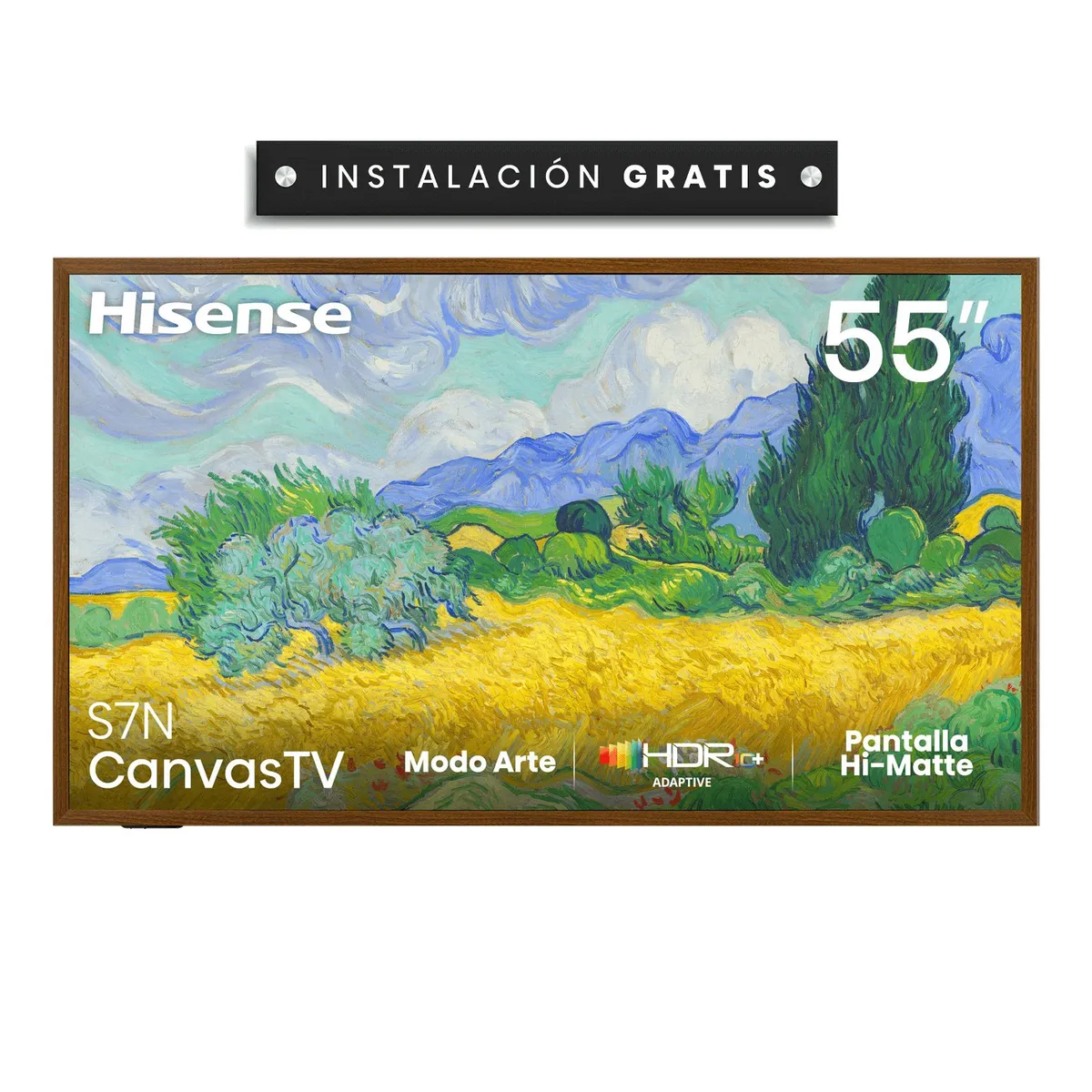 HISENSE - QLED Smart TV Canvas TV 55" 55S7N 4K Ultra HD Hisense