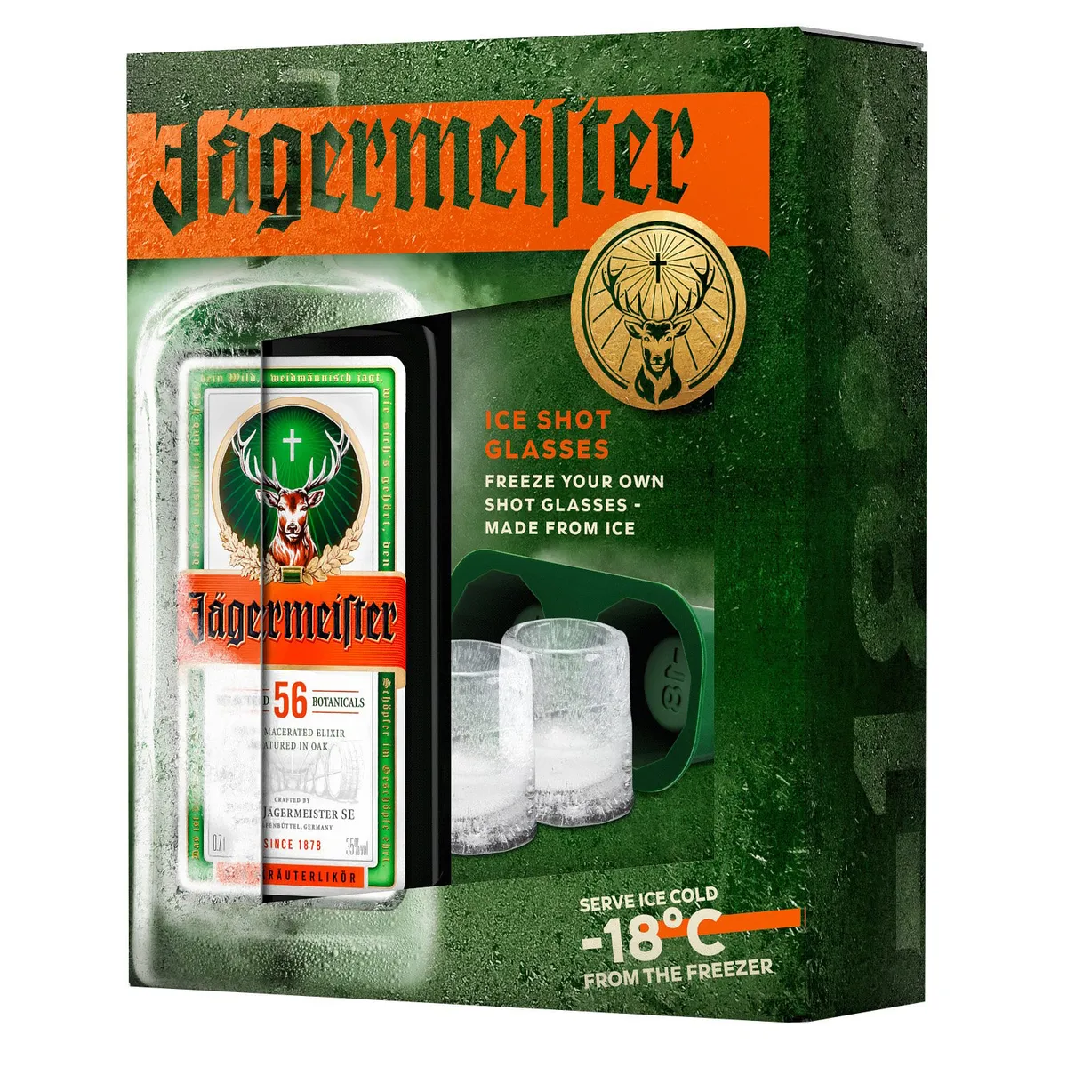 JAGERMEISTER - Pack Jagermeister 700cc Molde Vasos Shot Hielo