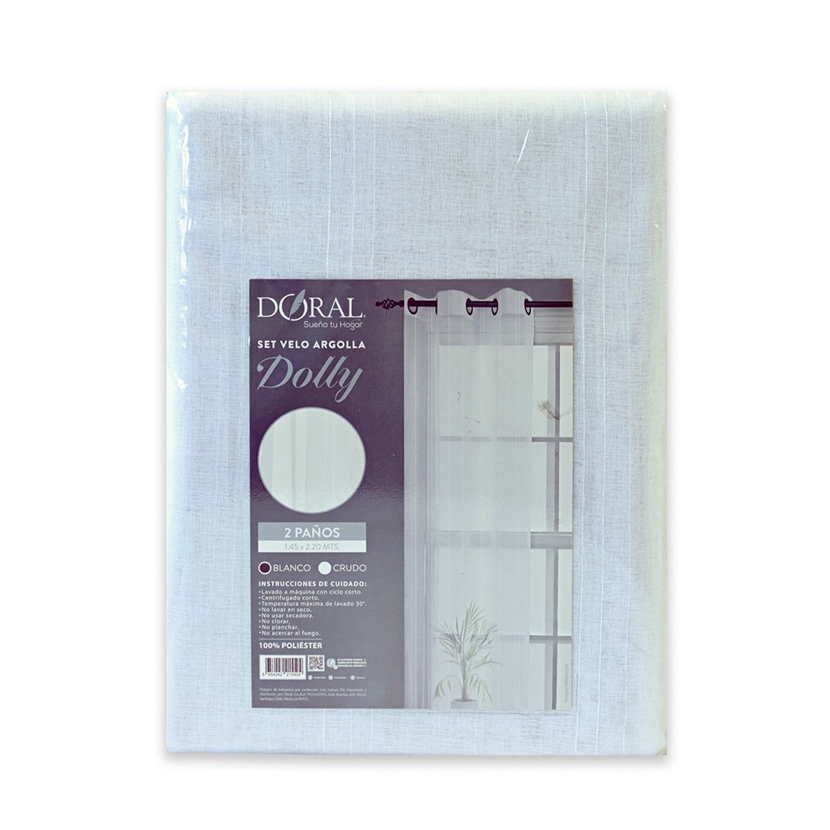 DORAL - Juego Velo Argolla Dolly 145X220 Cm Blanco Doral