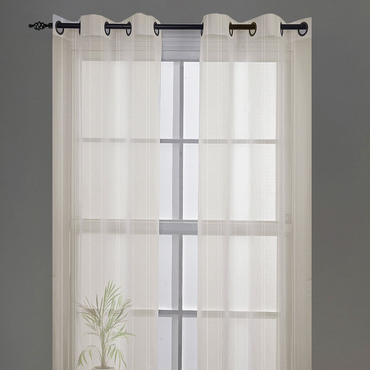 DORAL - Juego Velo Argolla Dolly 145X220 Cm Crudo Doral