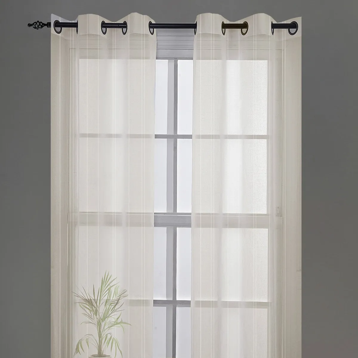 DORAL - Juego Velo Argolla Dolly 145X220 Cm Crudo Doral