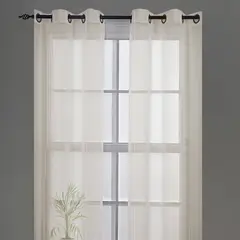 DORAL - Juego Velo Argolla Dolly 145X220 Cm Crudo