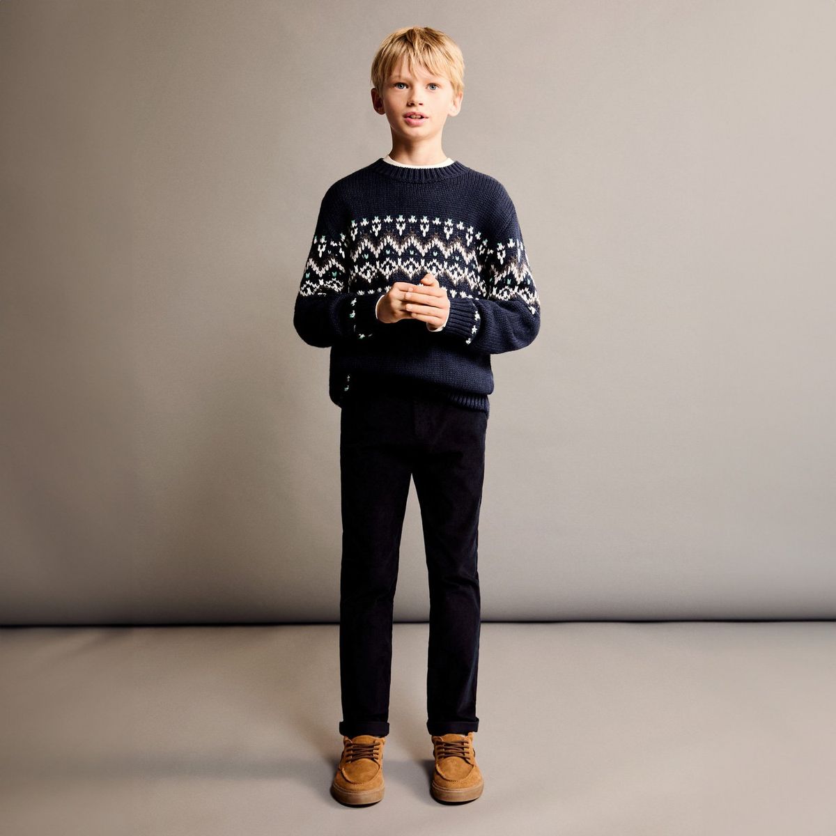 MANGO KIDS - Pantalón Recto Pana Niño Mango Kids