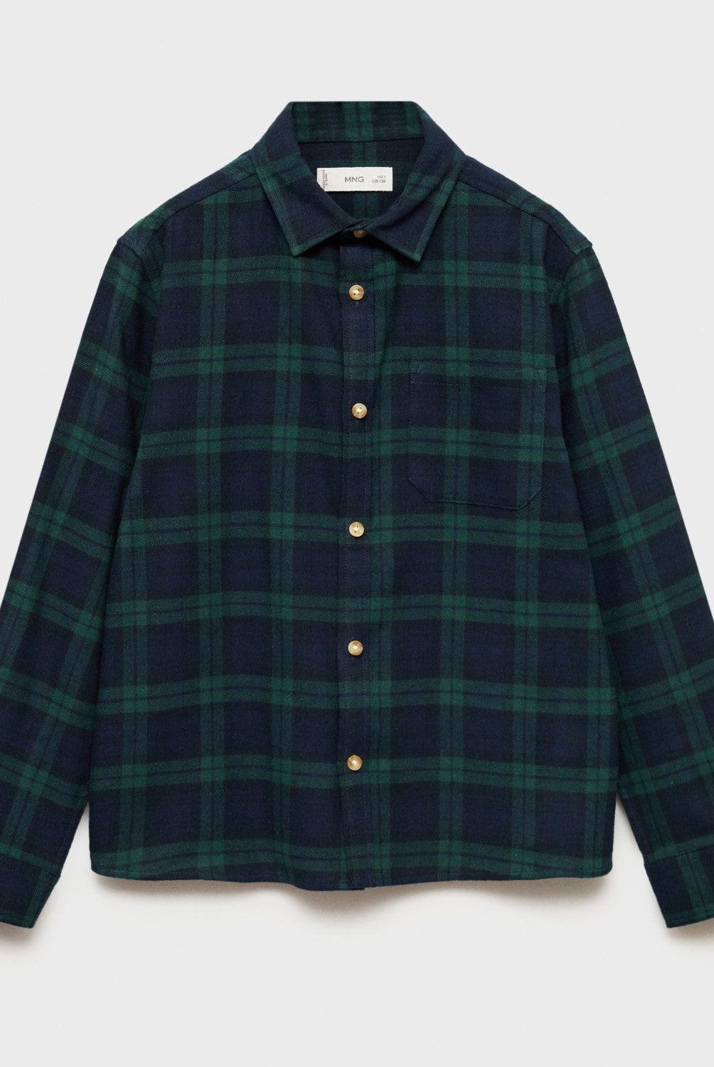 MANGO KIDS - Camisa Algodón Cuadros Niño Mango Kids