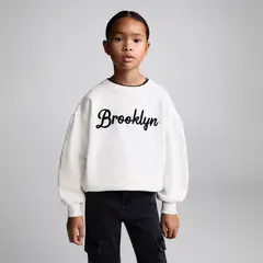 MANGO KIDS - Polerón Algodón Detalle Bordado Niña
