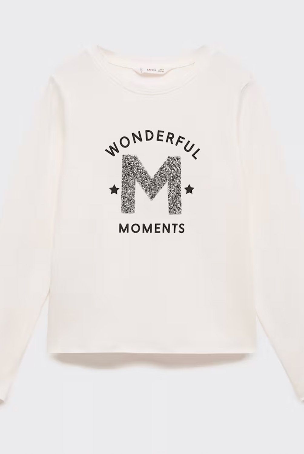 MANGO KIDS - Polera Estampado Purpurina Niña Mango Kids