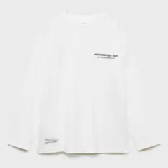 MANGO KIDS - Polera Manga Larga Estampada Niño