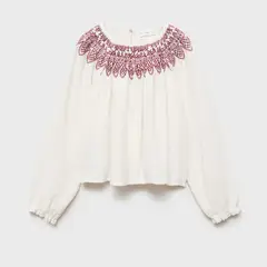 MANGO KIDS - Blusa Detalles Bordados Niña