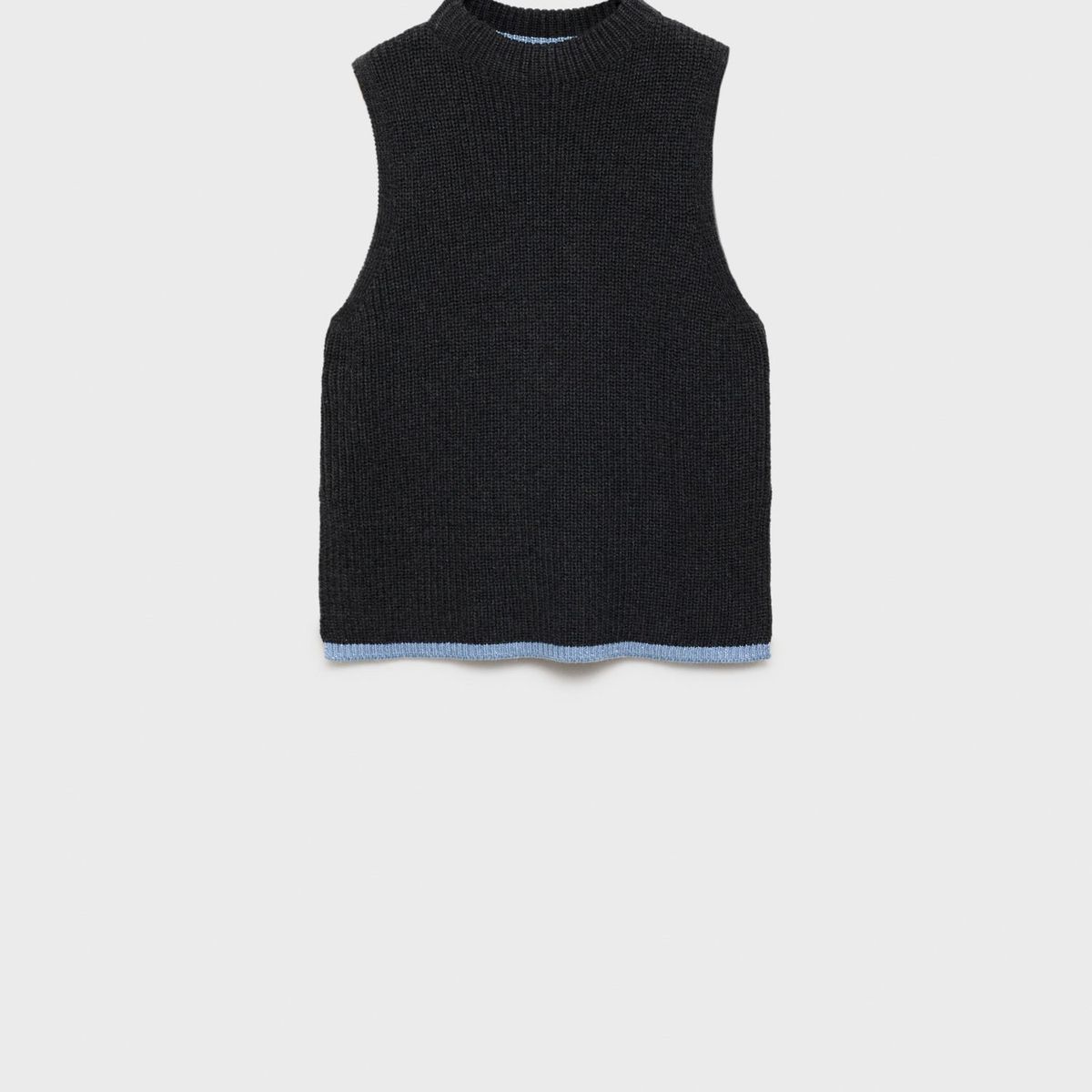 MANGO KIDS - Chaleco Punto Bajo En Contraste Niña Mango Kids