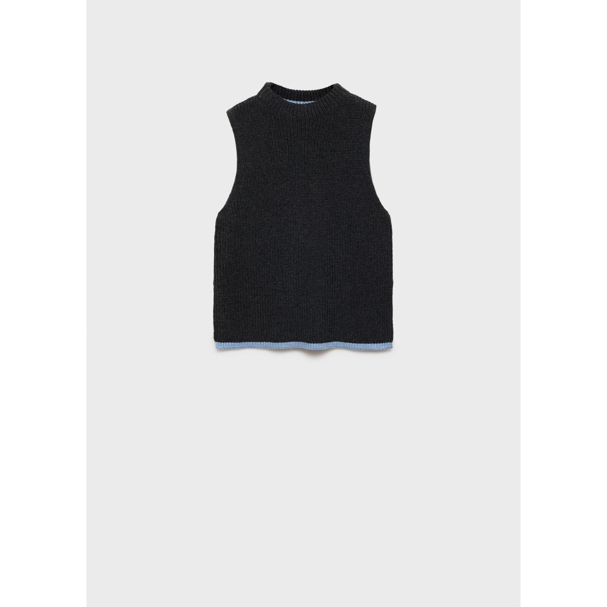 MANGO KIDS - Chaleco Punto Bajo En Contraste Niña Mango Kids