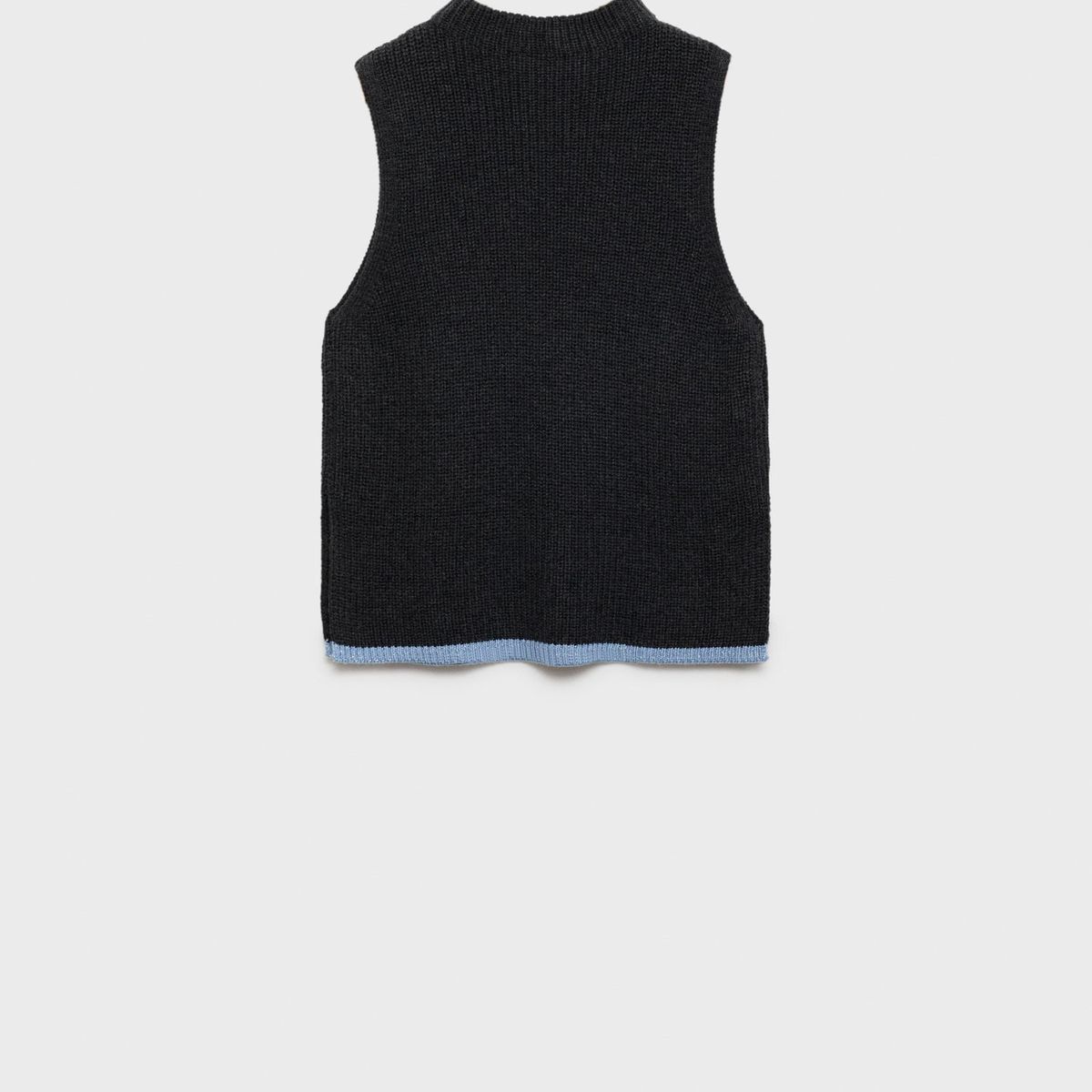 MANGO KIDS - Chaleco Punto Bajo En Contraste Niña Mango Kids
