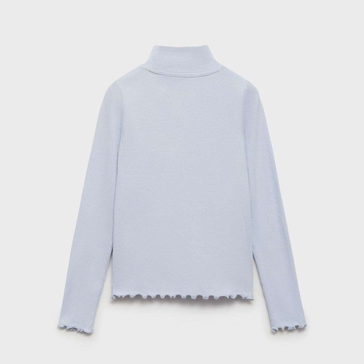 MANGO KIDS - Polera Canalé Cuello Alto Niña Mango Kids