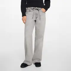 MANGO TEEN - Jeans Wideleg Cordón Mujer