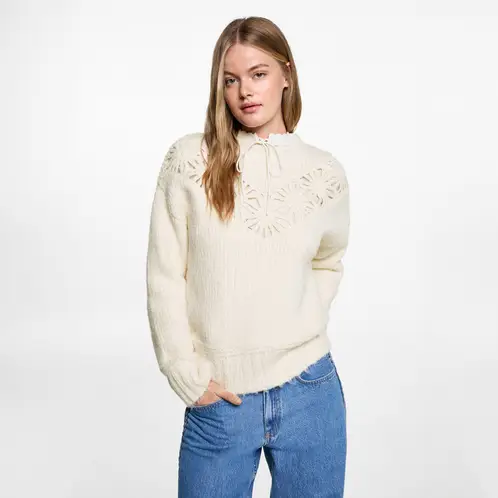 MANGO TEEN - Sweater Punto Flores Mujer