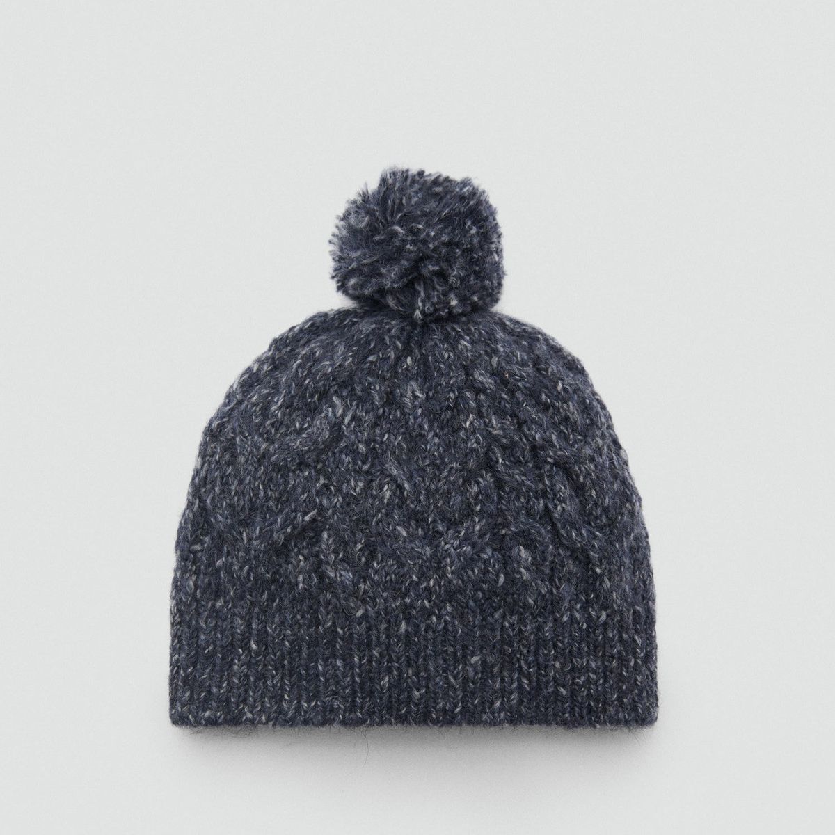 MANGO KIDS - Gorro Punto Trenzado Pompón Unisex Bebé Mango Kids