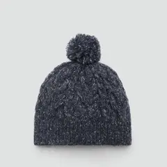 MANGO KIDS - Gorro Punto Trenzado Pompón Unisex Bebé
