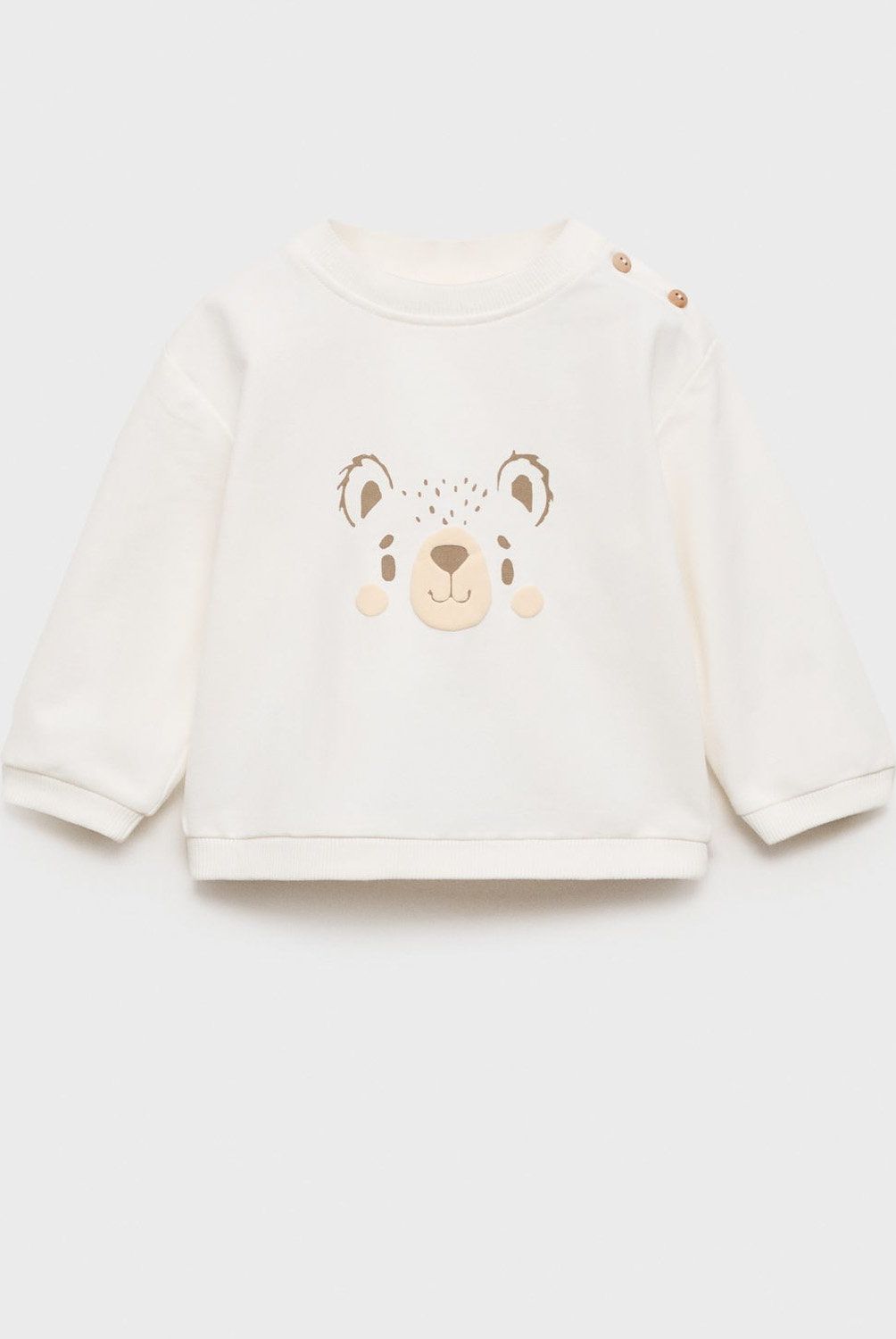 MANGO KIDS - Polerón Estampada Oso Unisex Bebé Mango Kids