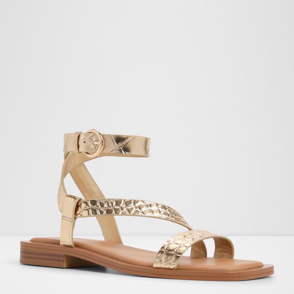 ALDO - Sandalia Mujer Cuero Dorado Aldo