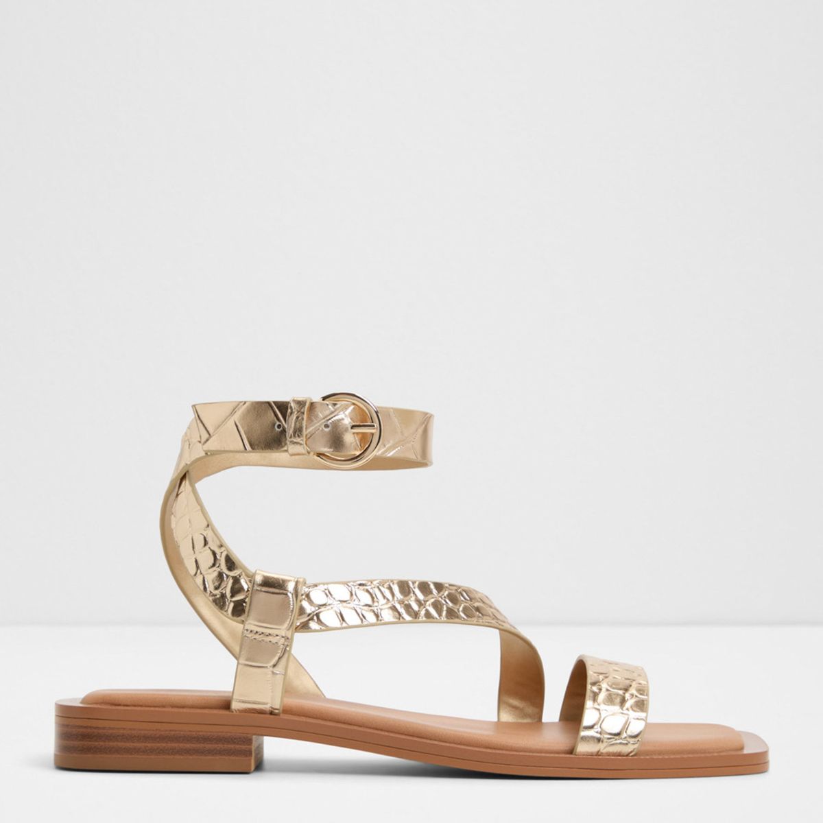 ALDO - Sandalia Mujer Cuero Dorado Aldo