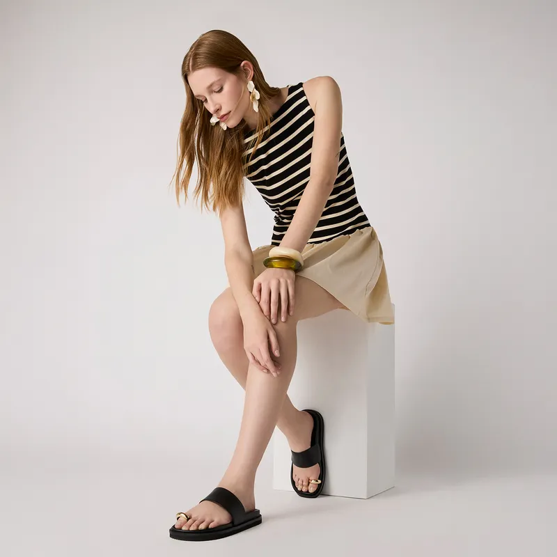 ALDO - Sandalia Mujer Cuero Negro Aldo