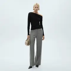 MANGO - Polera Asimétrica Drapeada Mujer